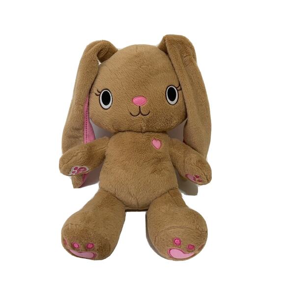 Build A Bear Kabu Pawlette Plush Bunny Rabbit Stuffed Toy Brown Pink 17 Inches - Picture 1 of 6